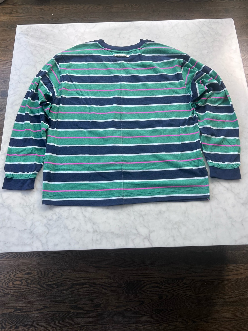 NWT FP Movement by Free People Hustle Striped Layer Navy Green Glow Size Small - Picture 8 of 16